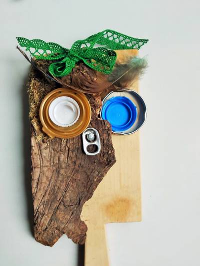 sowa zwierzaki z recyklingu